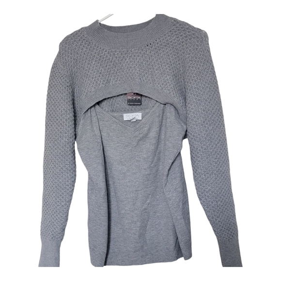Sofia Jeans by Sofia Vergara Women's Bolero Sweater Set 2 Piece Size 1X - Picture 2 of 7